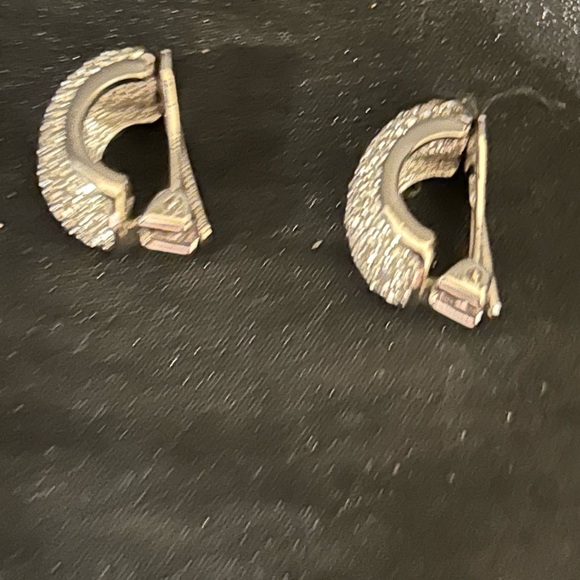 Dior Sparkling Silver Clip-On Earrings - Picture 2 of 3